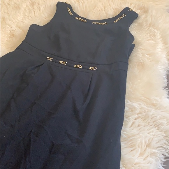 Dresses Black And Gold Chain Link Dress Poshmark